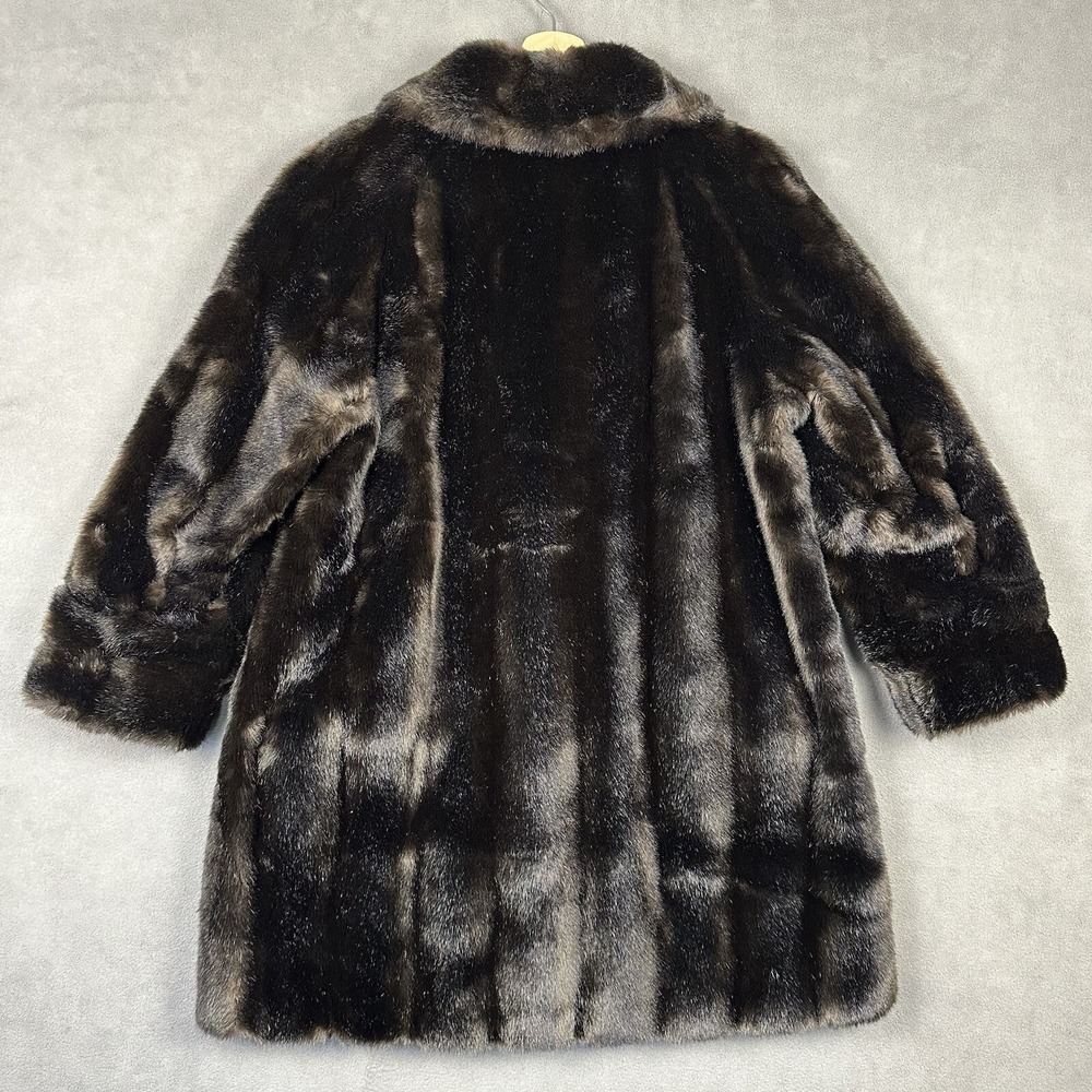 Vintage Women’s Tissavel France Faux Fur Chocolate Brown Union Made Size M - Picture 12 of 15